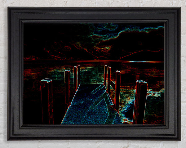 Abstract Pier Framed Print