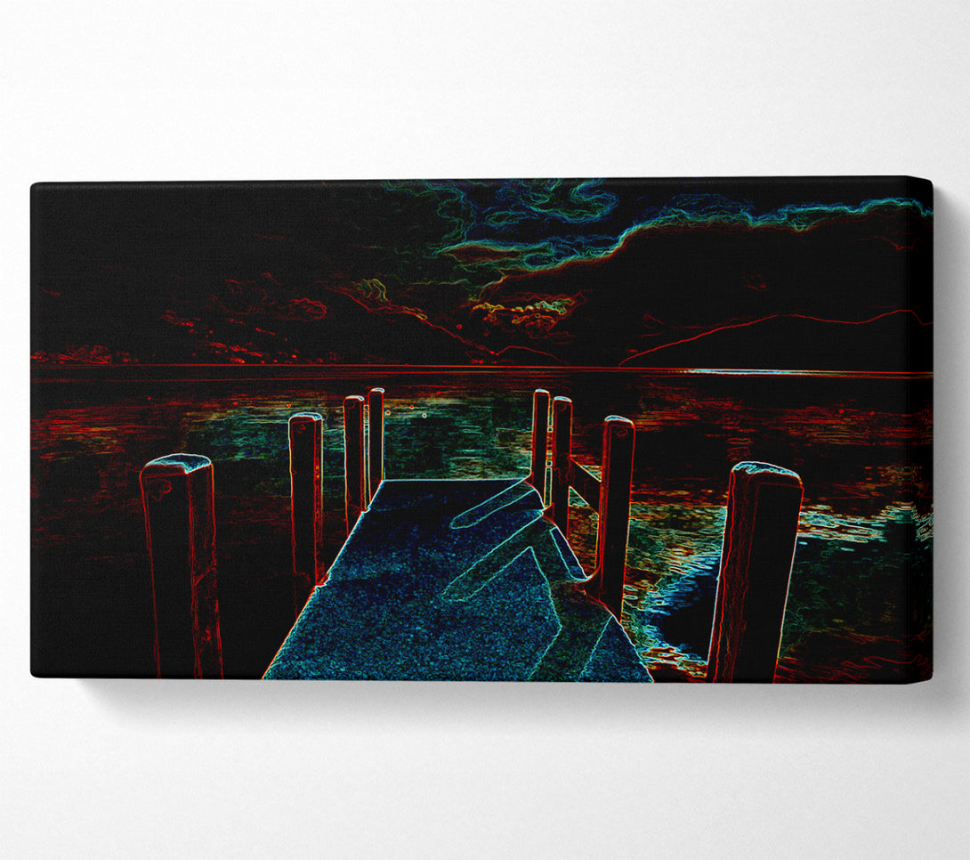  A Canvas Print of Abstract Pier Canvas Wall Art