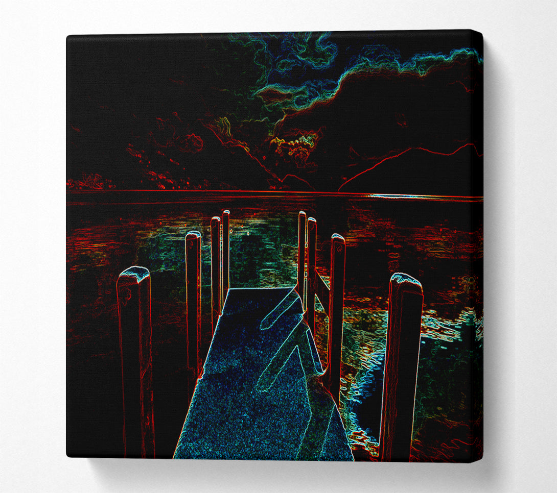  A Canvas Print of Abstract Pier Canvas Wall Art