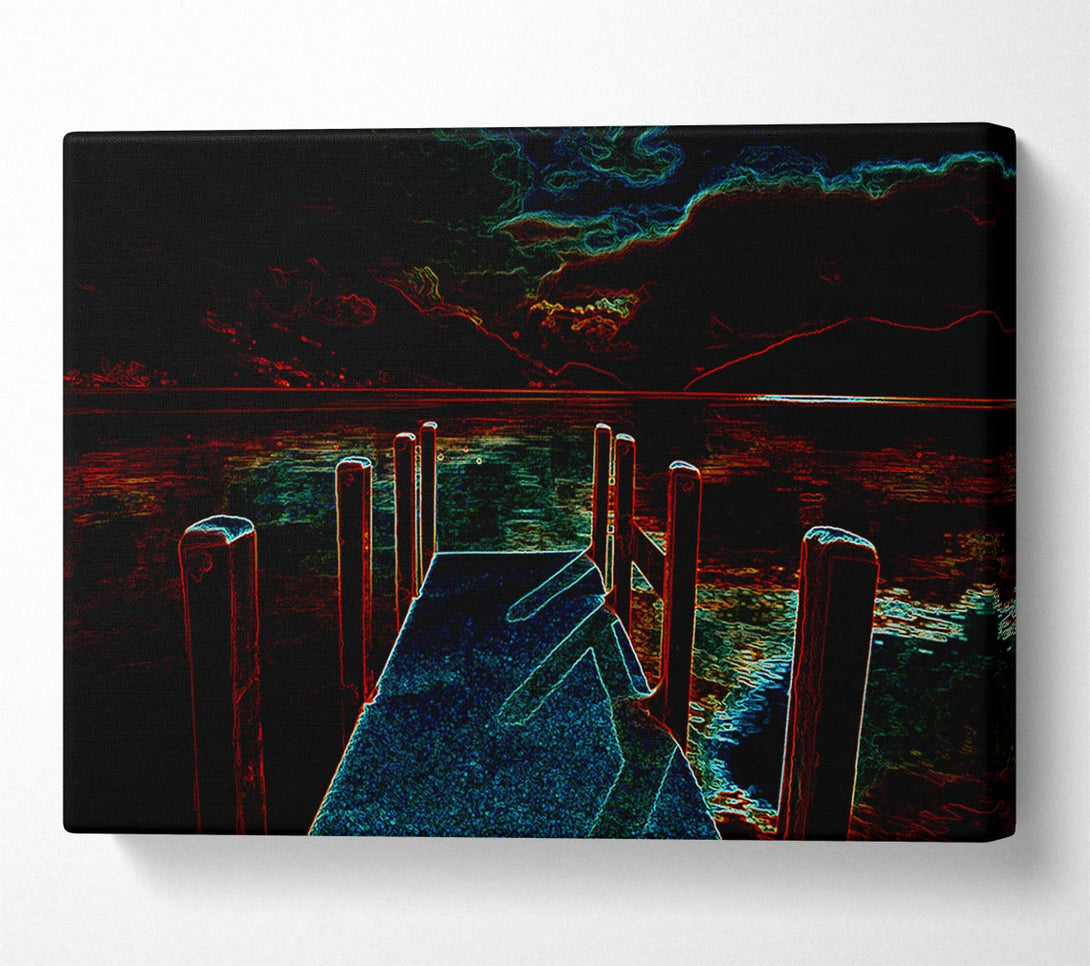  A Canvas Print of Abstract Pier Canvas Wall Art