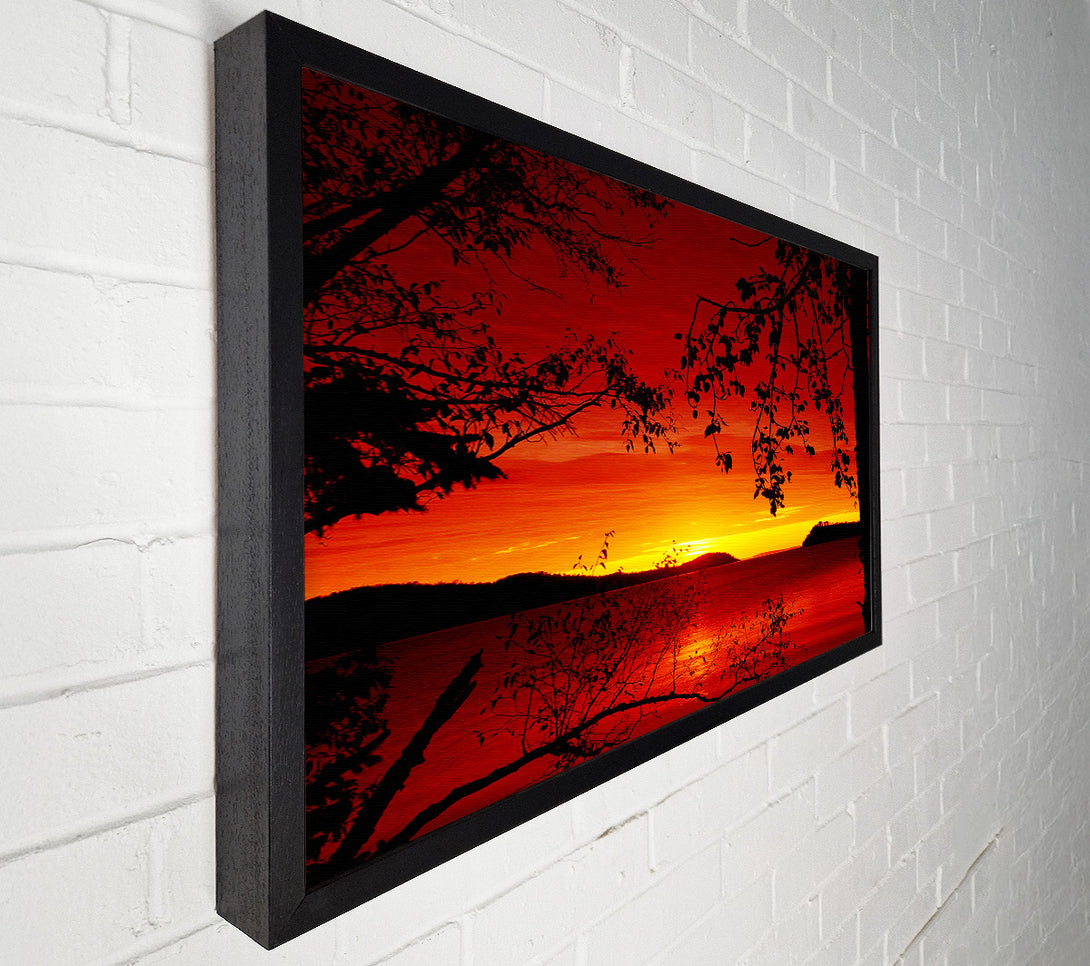  A Canvas Print of Red River Through The Trees Canvas Art
