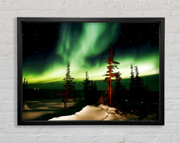 Northern Lights Green Framed Print