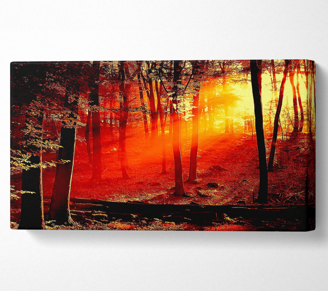  A Canvas Print of Red Woodland Beam Canvas Wall Art