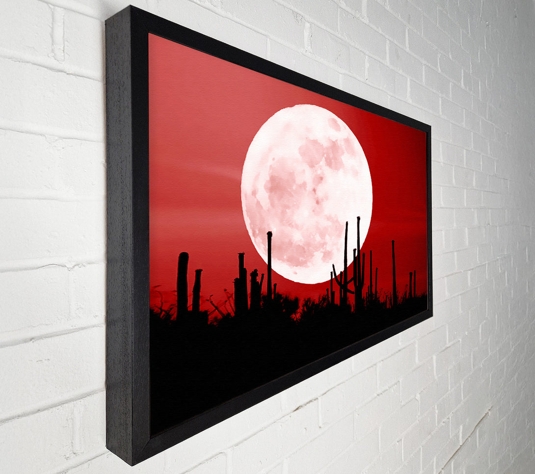  A Canvas Print of Red Cactus Moon Canvas Wall Art