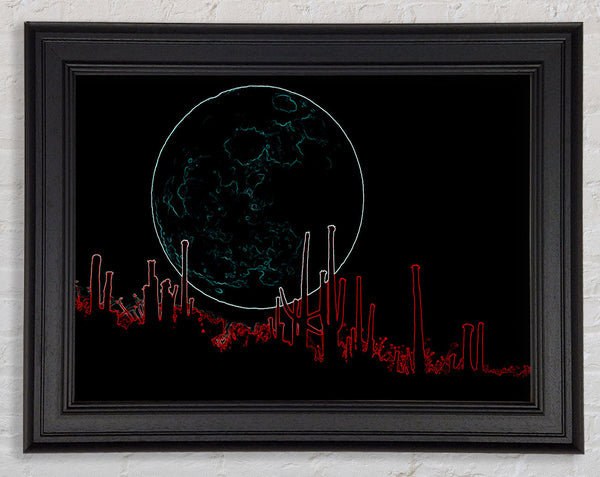 Abstract Neon Landscape 07 Framed Print