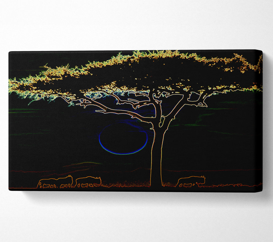  A Canvas Print of Night Tree 02 Canvas Art