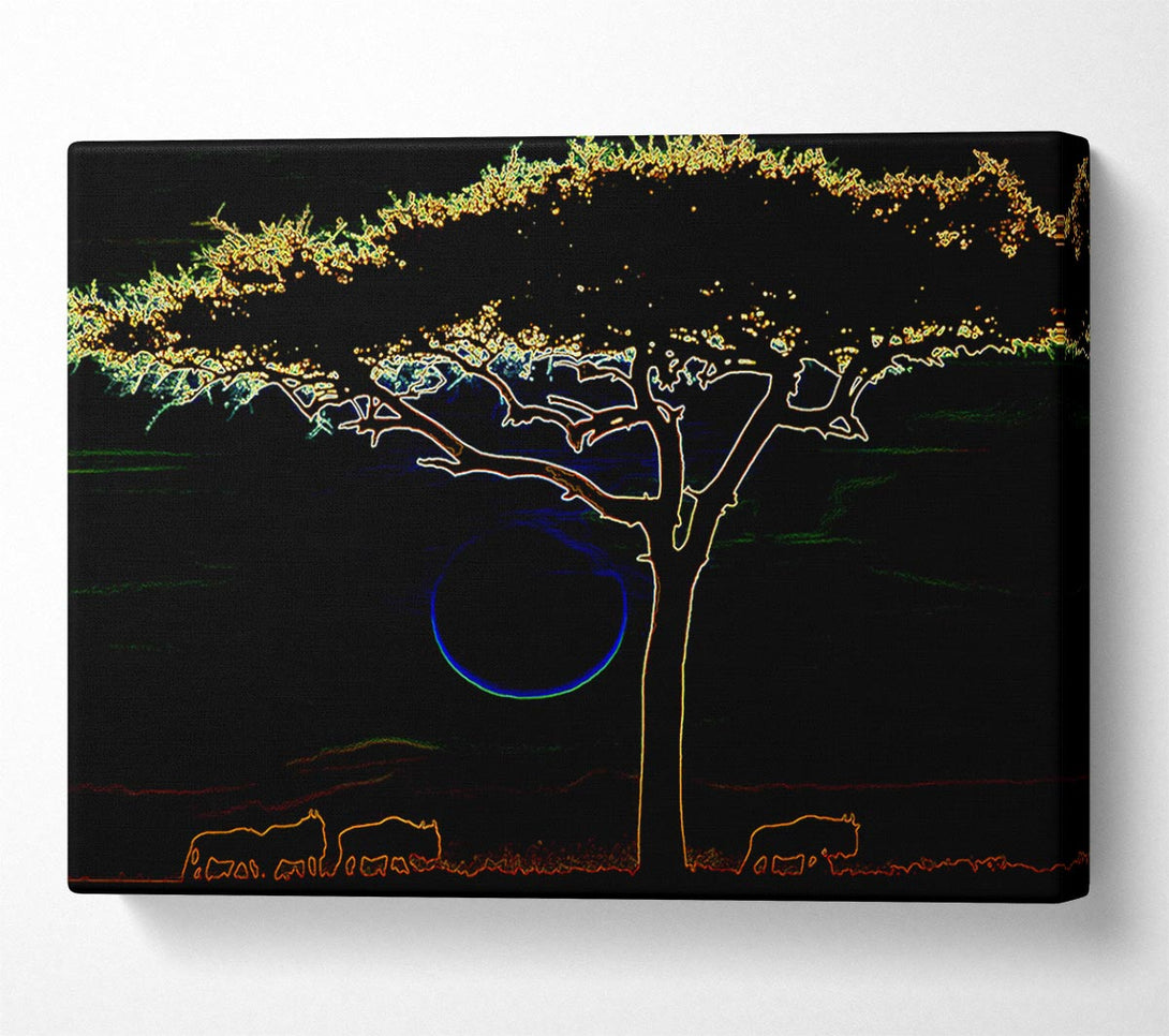  A Canvas Print of Night Tree 02 Canvas Art