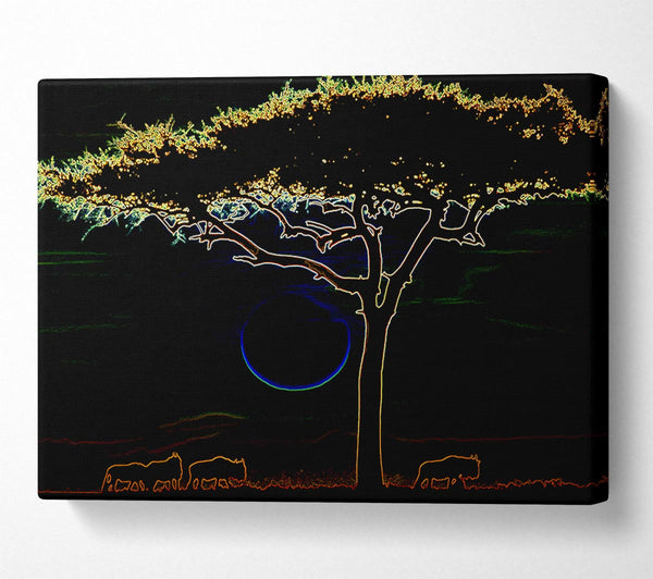 A Canvas Print of Night Tree 02 Canvas Art
