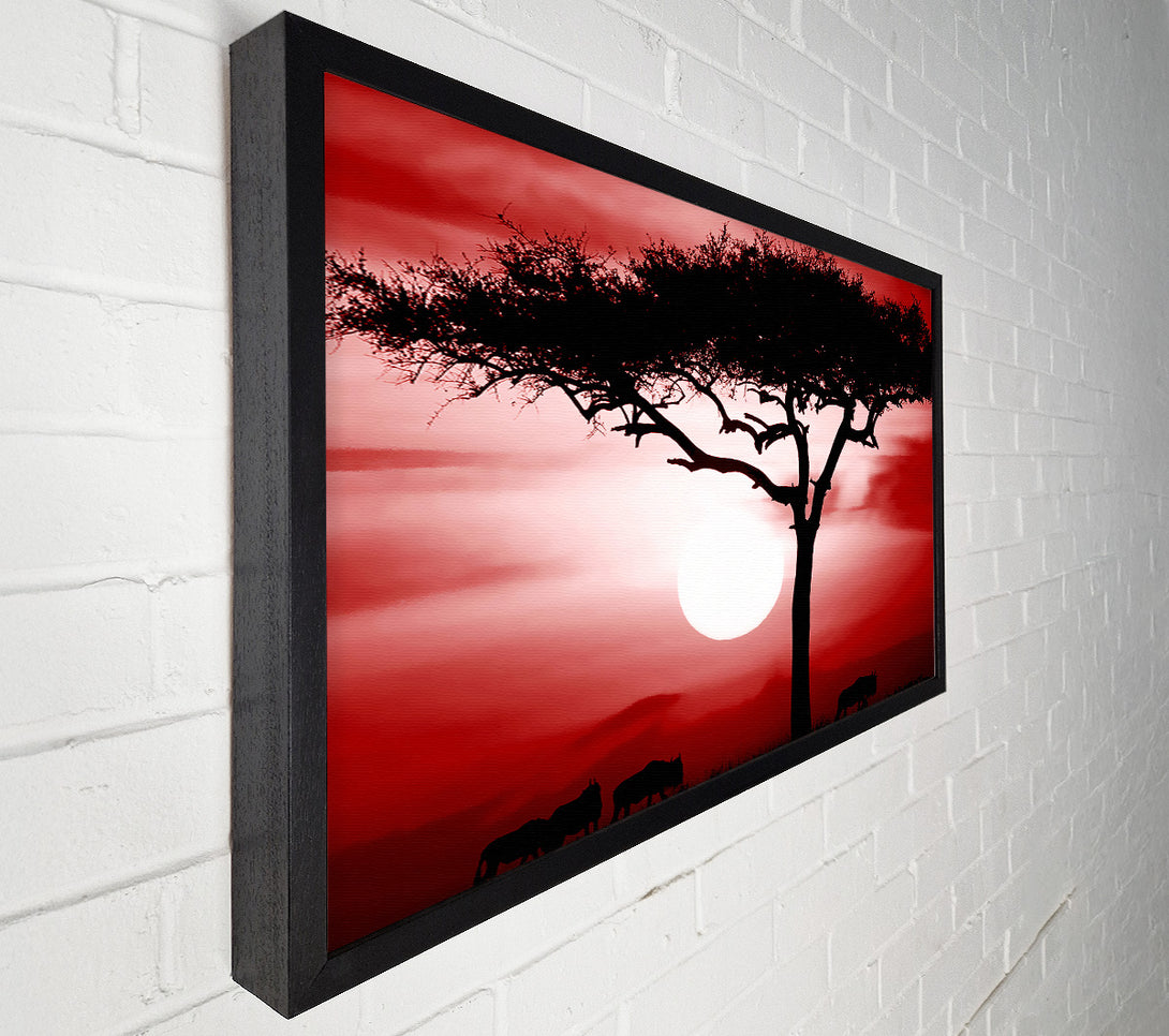  A Canvas Print of African Safari Red Canvas Art