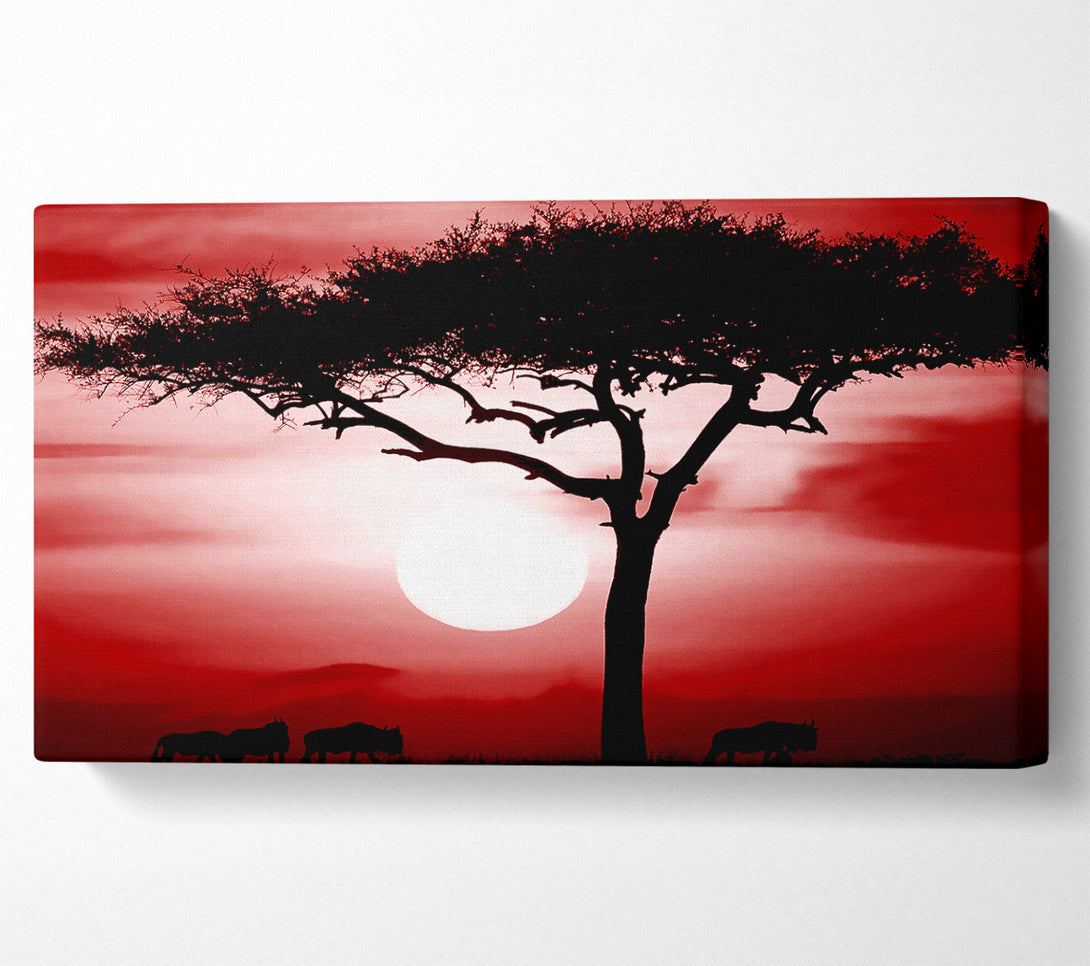  A Canvas Print of African Safari Red Canvas Art