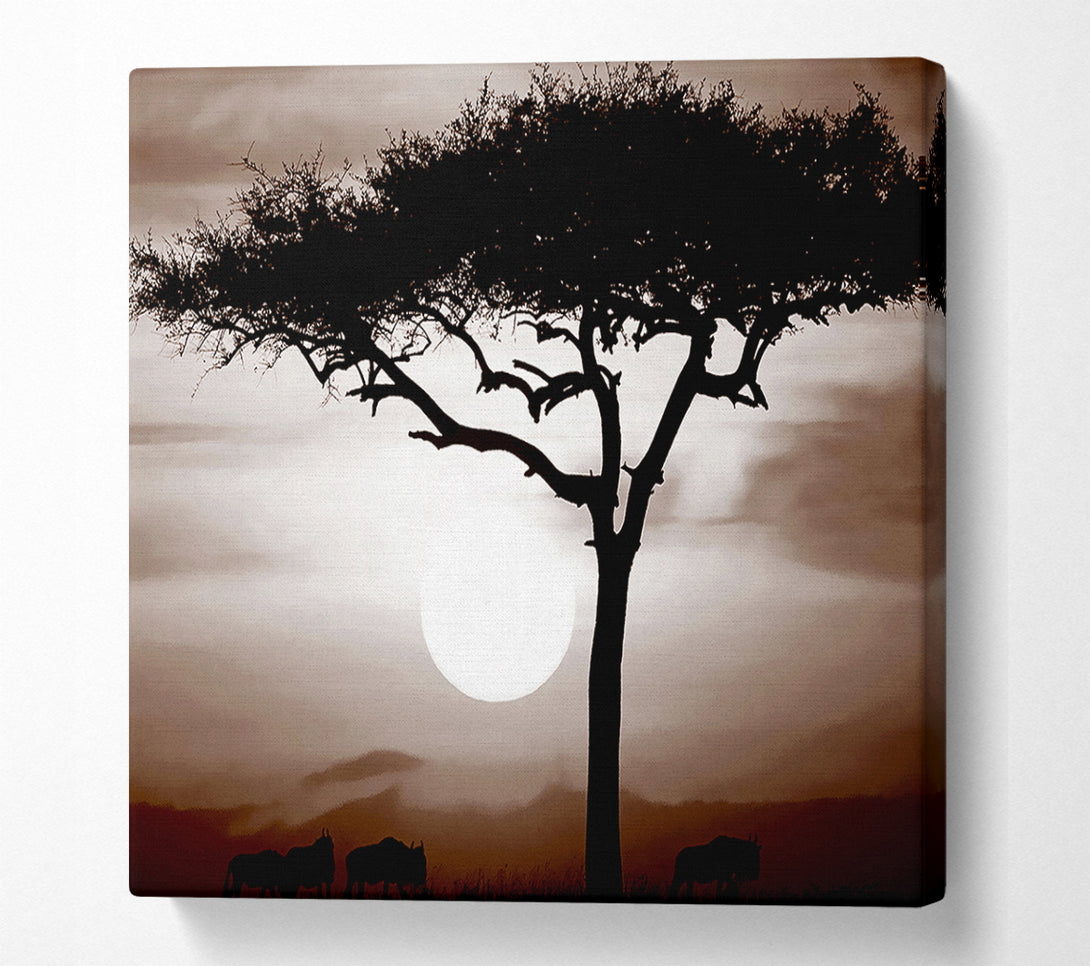  A Canvas Print of African Safari Brown Canvas Wall Art