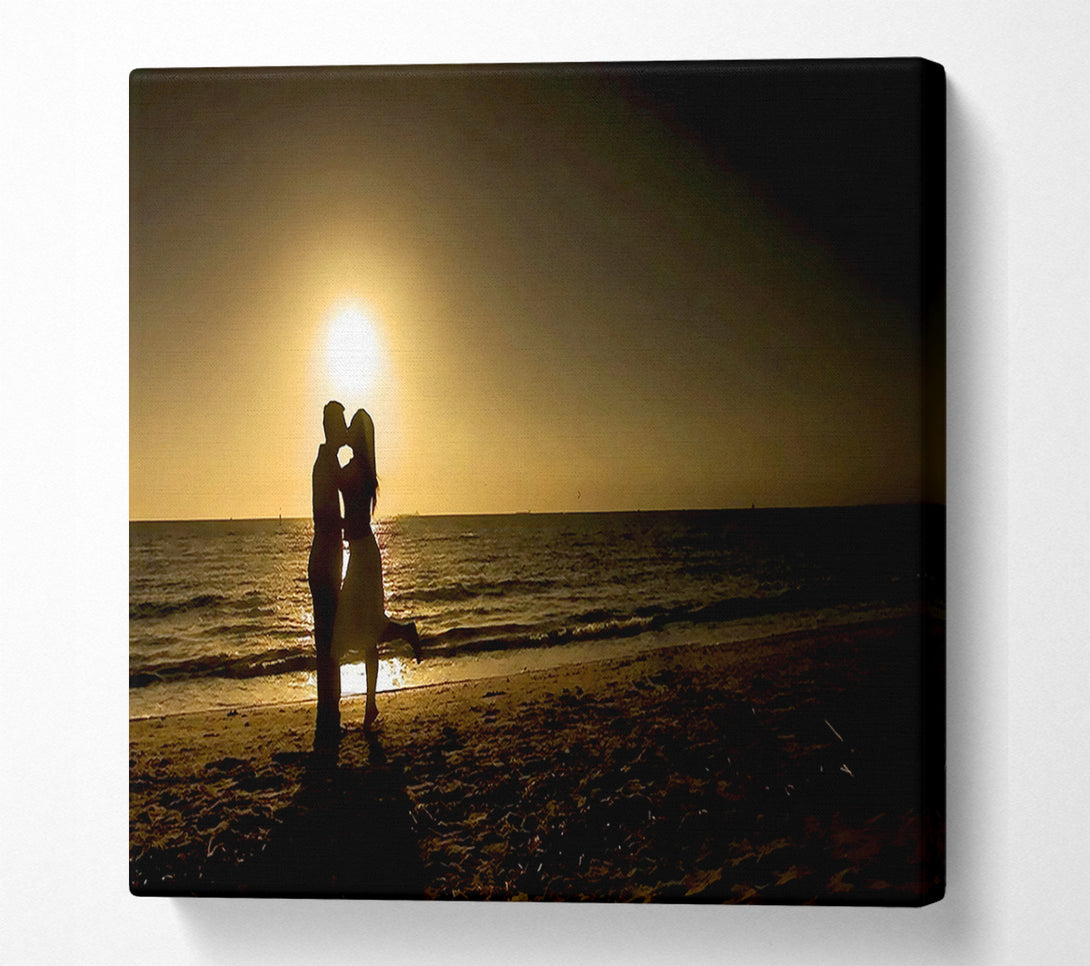  A Canvas Print of Beach Lovers Canvas Wall Art