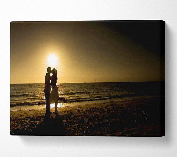  A Canvas Print of Beach Lovers Canvas Wall Art