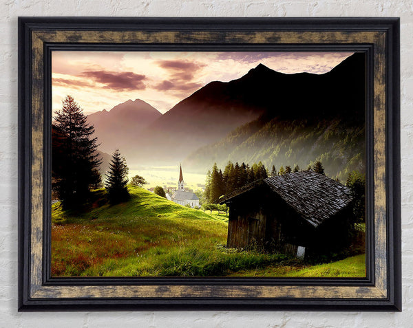 Valley Mist Framed Print