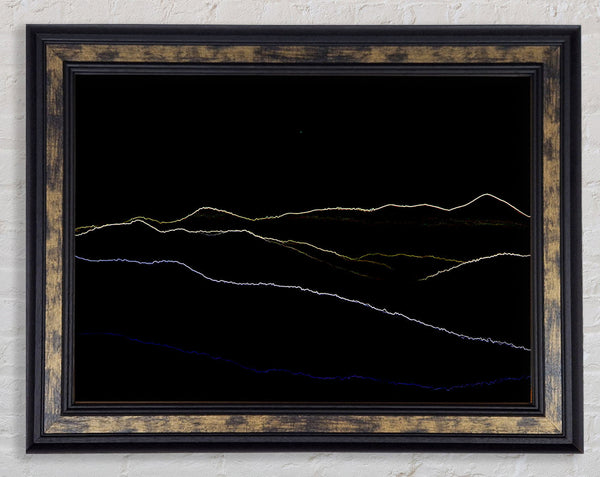 Abstract Neon Landscape 11 Framed Print