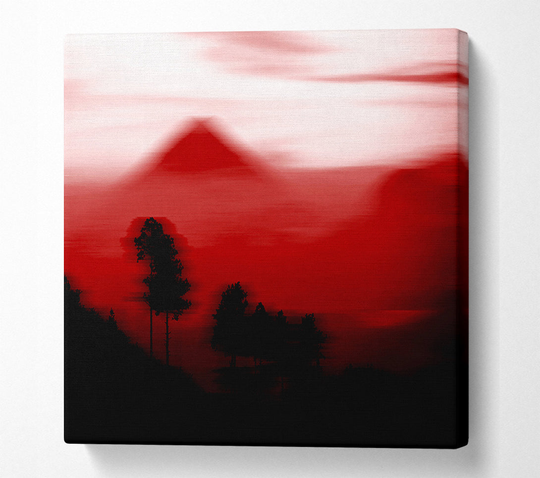  A Canvas Print of Red Pyramid Blur Canvas Print