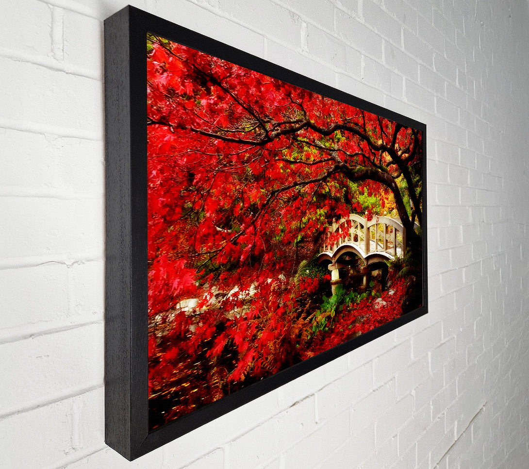  A Canvas Print of Bridge Over The Red Tree River Canvas Art