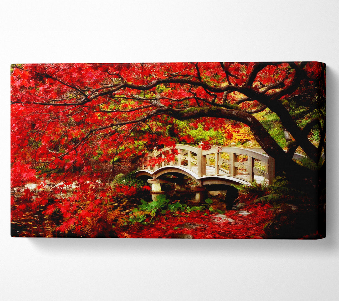  A Canvas Print of Bridge Over The Red Tree River Canvas Art