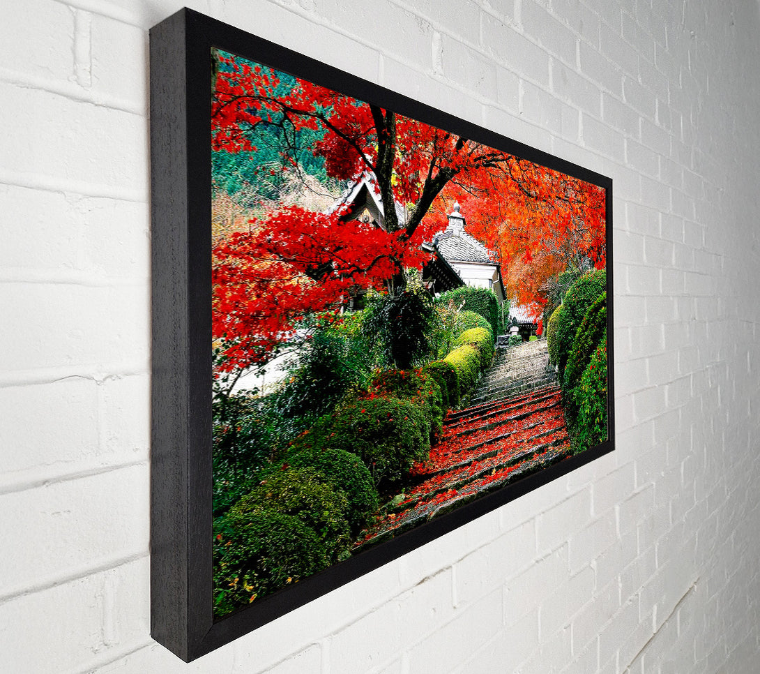  A Canvas Print of Red Autumn Garden Canvas Art