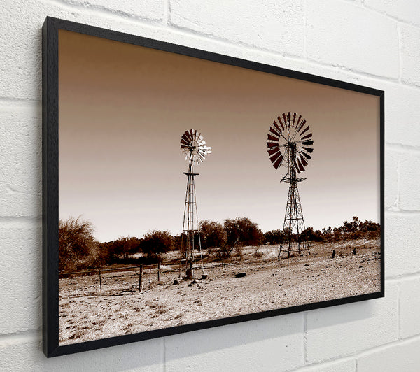 Australian Windmills Sepia