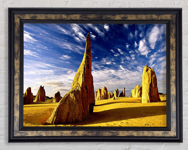 Desert Architecture Skies Framed Print