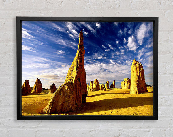 Desert Architecture Skies Framed Print