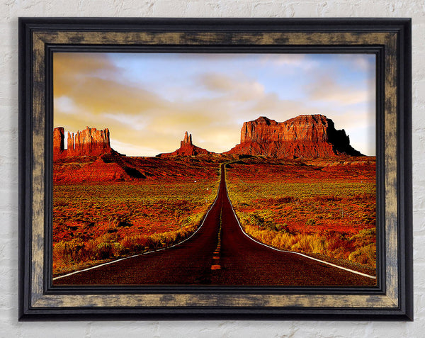 The Road To Monument Valley Framed Print