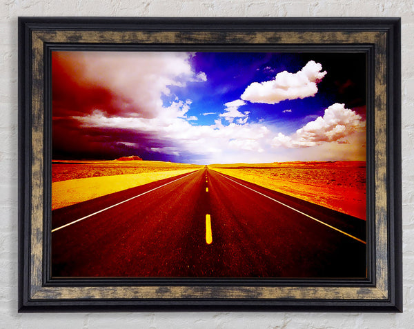 The Red Road To Nowhere Framed Print