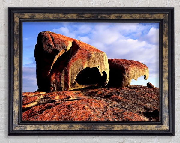 Boulders On Top Of The World Framed Print