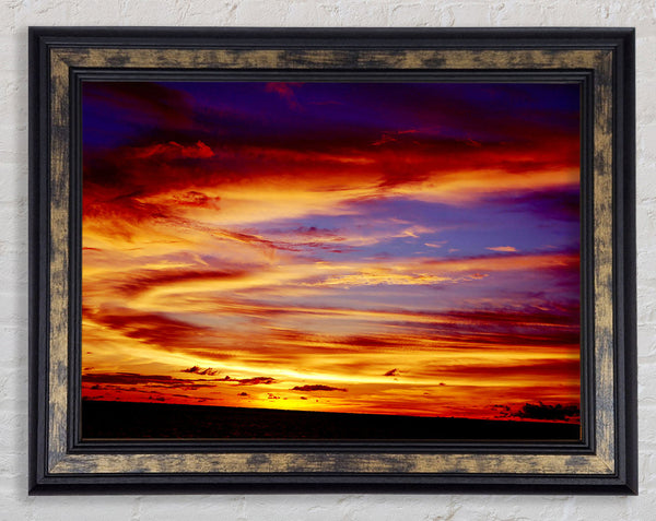 Red Sky At Night Shepherds Delight Framed Print