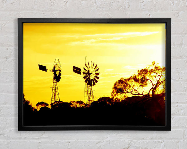 Windmills In Sunlight Framed Print
