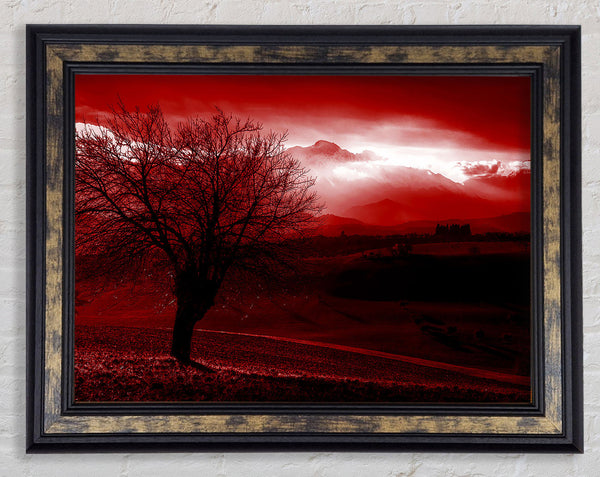 Yorkshire Dales Red Framed Print