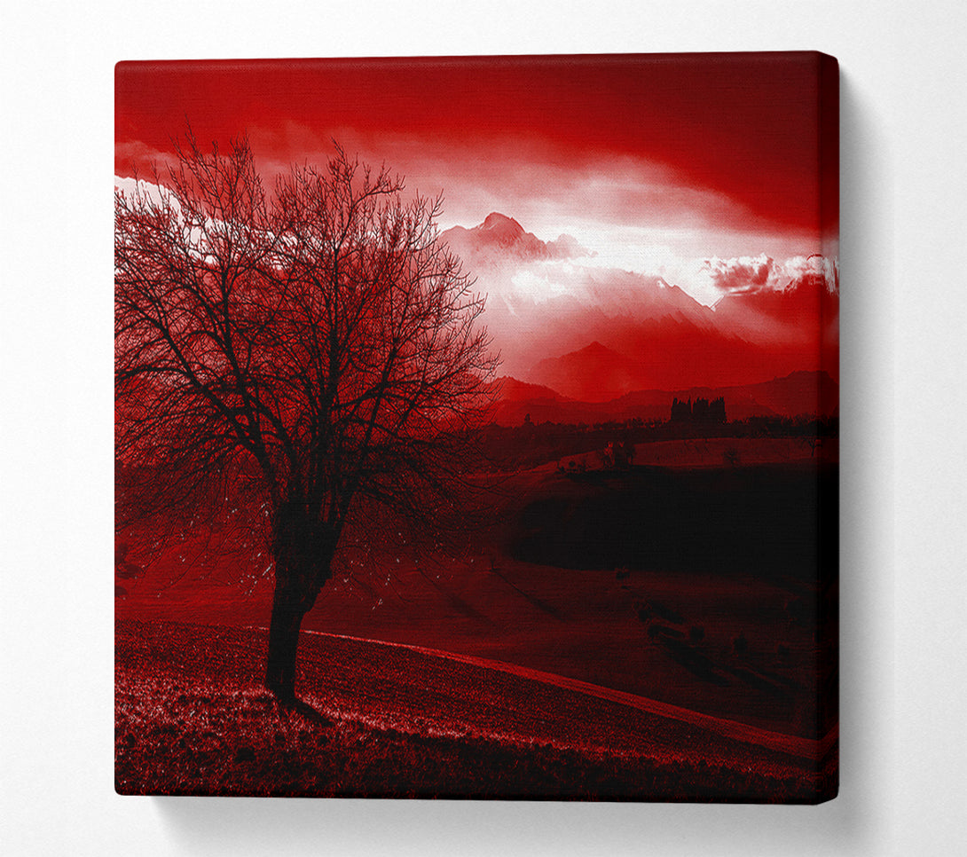  A Canvas Print of Yorkshire Dales Red Canvas Wall Art