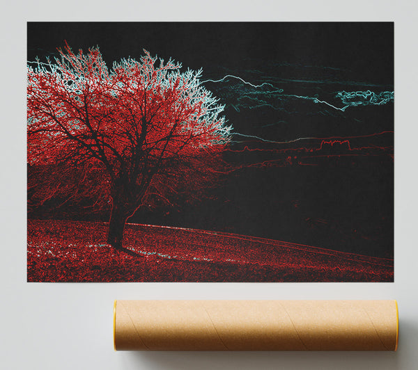 Abstract Neon Landscape 04 Print