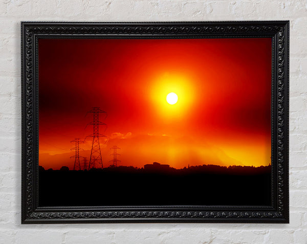 Mist Of The Red Sun Framed Print