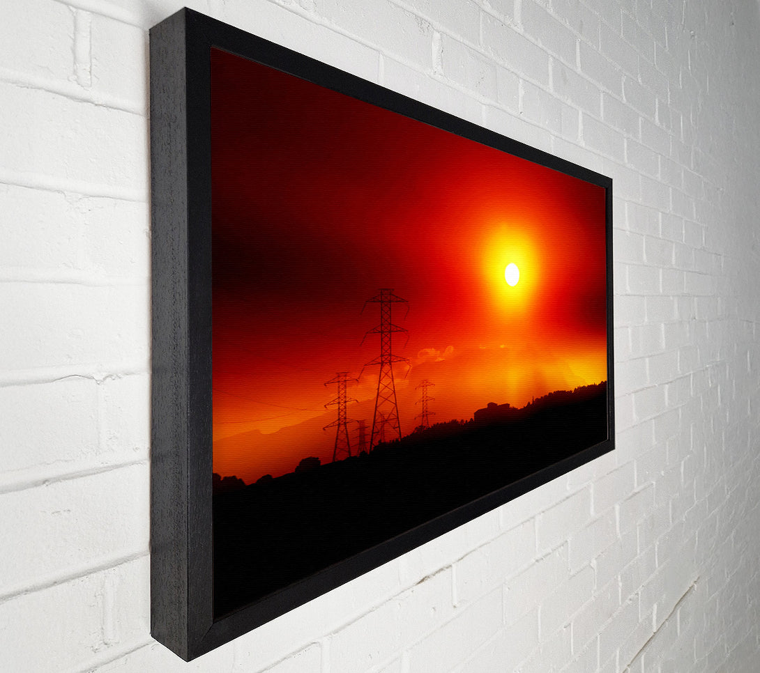  A Canvas Print of Mist Of The Red Sun Canvas Wall Art