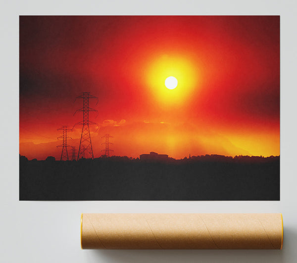 Mist Of The Red Sun Giclee Print