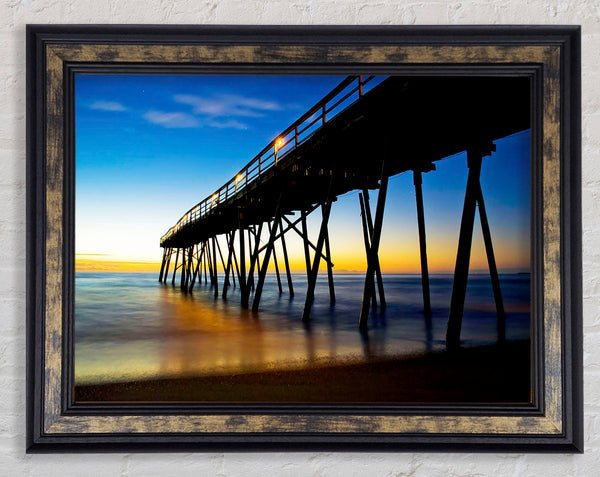 Under The Stunning Pier Framed Print