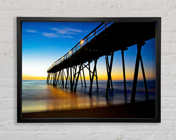 Under The Stunning Pier Framed Print