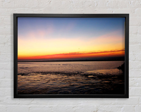 Oceans Skyline Framed Print