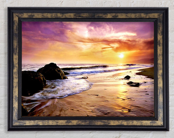 The Oceans Sunset Framed Print