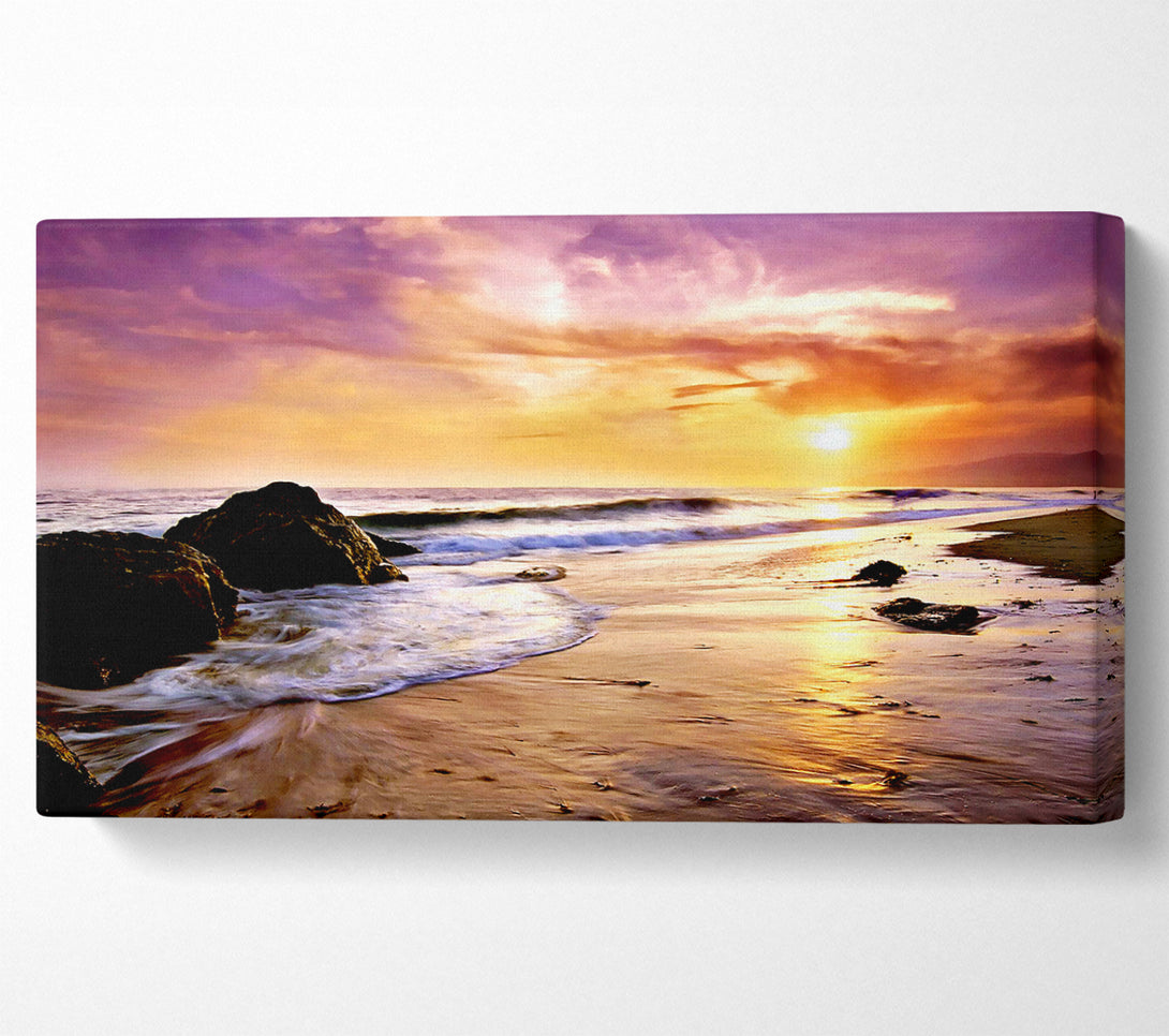  A Canvas Print of The Oceans Sunset Canvas Wall Art