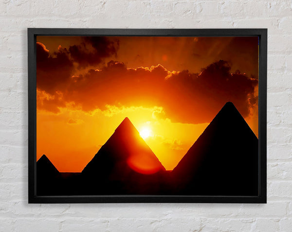 Pyramid Sunrise Framed Print