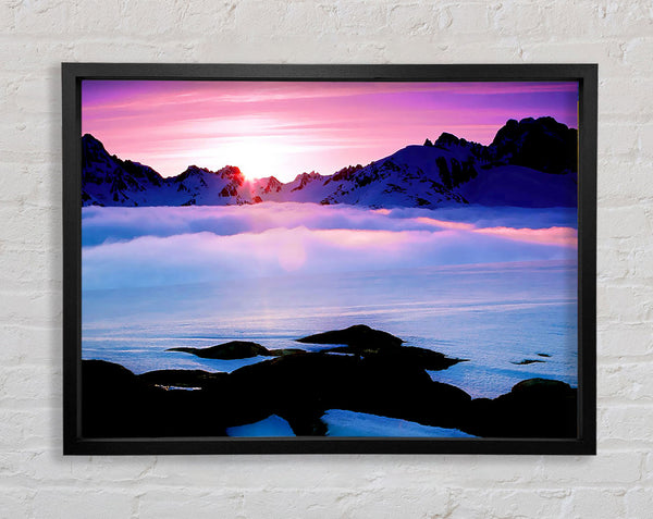 Sunrise On Top Of The World Framed Print