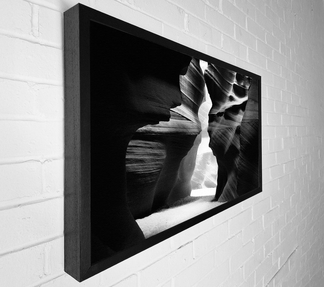  A Canvas Print of The Caves Doorway B n W Canvas Art