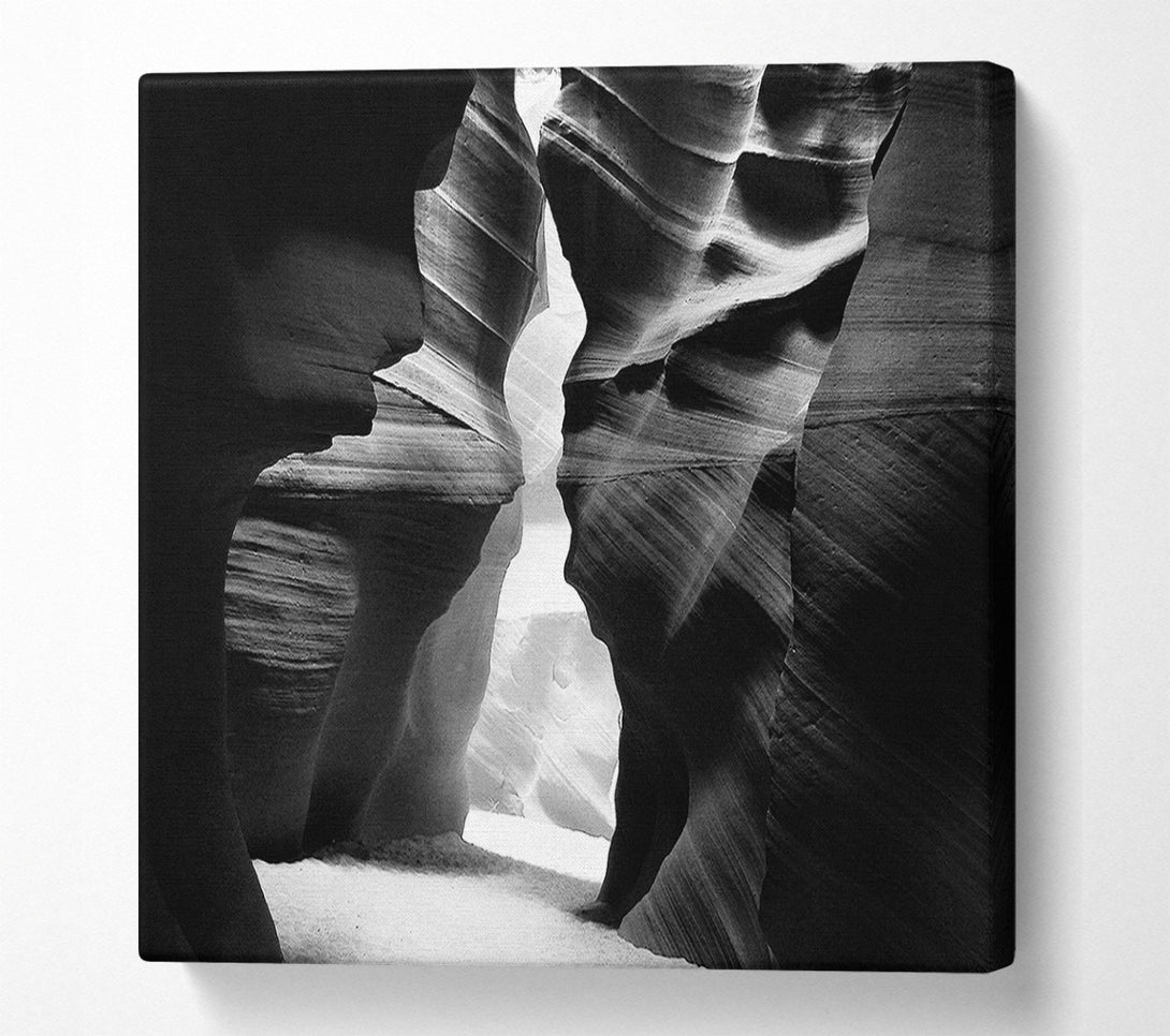  A Canvas Print of The Caves Doorway B n W Canvas Art