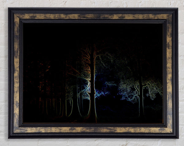 Neon Forrest Framed Print