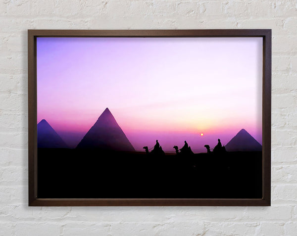 Egyptian Pyramids At First Light Framed Print