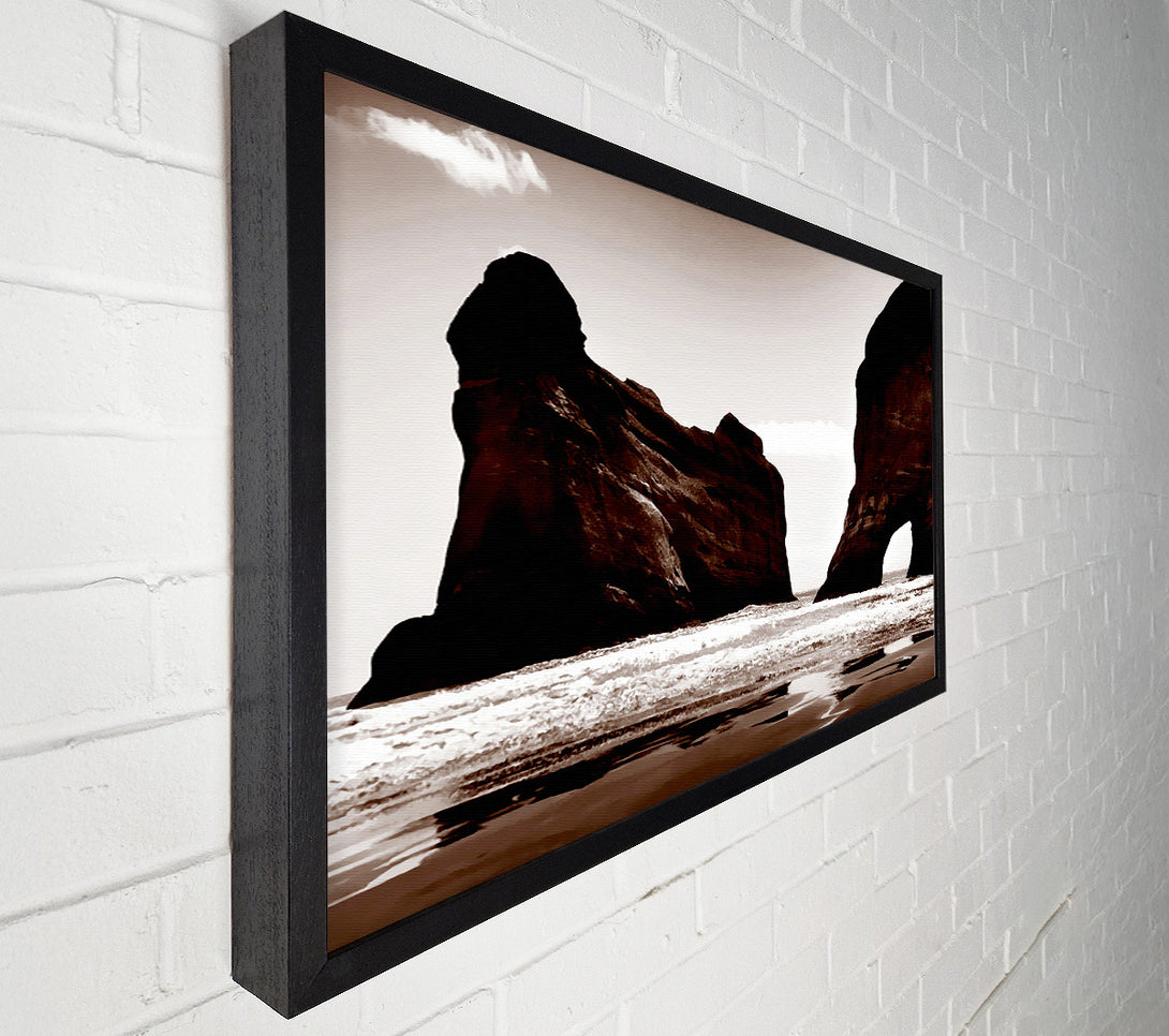  A Canvas Print of The Doorway To The Ocean Brown Canvas Print