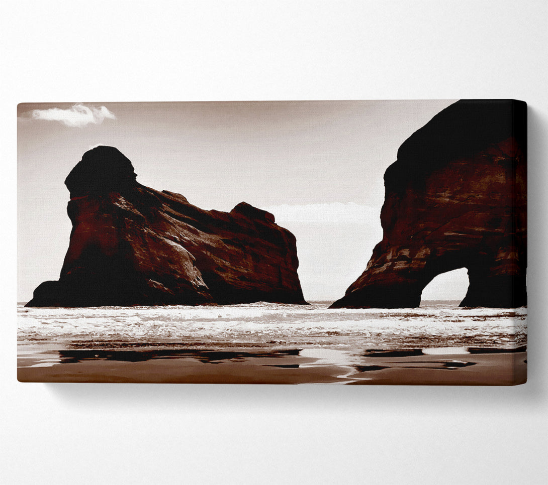  A Canvas Print of The Doorway To The Ocean Brown Canvas Print